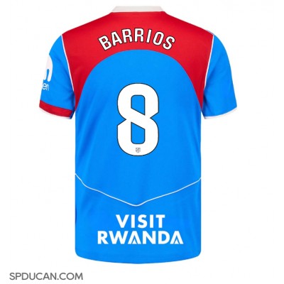 Muški Nogometni Dres Atletico Madrid Pablo Barrios #8 Rezervni 2025-26 Kratak Rukav Muški Nogometni Dres Atletico Madrid Pablo Barrios #8 Rezervni 2025-26 Kratak Rukav